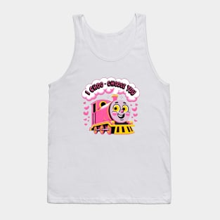 I Choo-Choose You: Adorable Pink Train Valentine's Day Tank Top